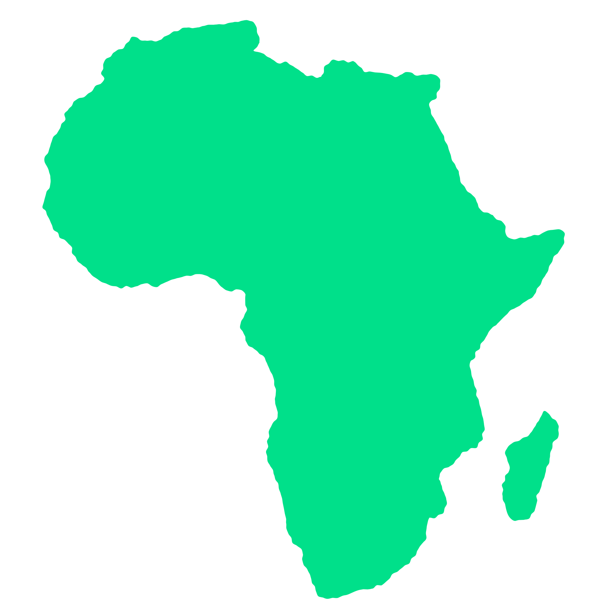 Carte de l'Afrique — Africa ScaleX